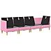 Set di divani modulari con spazio di archiviazione 4 pcs Rosa - Foto miniatura 4