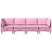 Set di divani modulari con spazio di archiviazione 4 pcs Rosa - Foto miniatura 6