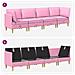 Set di divani modulari con spazio di archiviazione 4 pcs Rosa - Foto miniatura 8