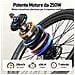 Bicicletta Elettrica 24 Pollici SU7 Batteria 36V 13Ah Shimano 7 Velocità 250W 25KM /H Autononomia 30-60km E-Bike Beige - Foto miniatura 7