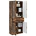 Set di armadi 2 pcs Rovere Fumo Legno ingegnerizzato - Foto miniatura 2