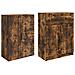 Set di armadi 2 pcs Rovere Fumo Legno ingegnerizzato - Foto miniatura 3