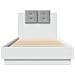 Struttura letto con testata con testiera Bianco 80 x 200 cm - Foto miniatura 3