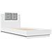 Struttura letto con testata con testiera Bianco 80 x 200 cm - Foto miniatura 5