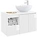 Set di mobili per il bagno 2 pz Bianco Lucido - Foto miniatura 2