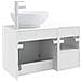 Set di mobili per il bagno 2 pz Bianco Lucido - Foto miniatura 9