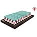 Materasso Memory Mod. aloe Therapy Alto 26cm Singolo 90x200 Con Dispositivo Medico Classe 1 Detraibile, 7 Cm Memory, Onda A 11 Zone Di Portanza Differenziata, Rivestimento Sfoderabile Lana / lino Full 3d Air, In Omaggio Guanciale / i Sap Med - Foto miniatura 1