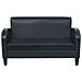 Divano A 2 Posti In Pelle Sintetica Nero - Foto miniatura 3