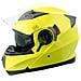 Casco Modulare Apribile Moto Touring Sport Visiera Parasole Giallo Fluo S - Foto miniatura 5