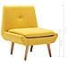 Poltroncina Imbottita In Tessuto 73x66x77cm Giallo - Foto miniatura 8