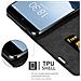 Custodia Compatibile Con Meizu 15 In Nero Di Notte - Coperchio Protettiva Con Chiusura Magnetica, Funzione Stand E Tasca Per Le Carte - Foto miniatura 3