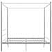 Letto A Baldacchino Bianco In Metallo 200x200 Cm - Foto miniatura 3
