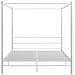 Letto A Baldacchino Bianco In Metallo 200x200 Cm - Foto miniatura 4