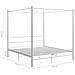 Letto A Baldacchino Bianco In Metallo 200x200 Cm - Foto miniatura 6