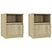 Comodini 2 pz Rovere Sonoma 40x40x50 cm in Legno Multistrato - Foto miniatura 1