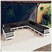 Set Divani Da Giardino 11 Pz Con Cuscini Bianchi Legno Di Pino - Foto miniatura 1