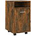 Mobiletto Con Ruote Rovere Fumo 33x38x60 Cm Legno Multistrato - Foto miniatura 2