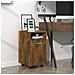 Mobiletto Con Ruote Rovere Fumo 33x38x60 Cm Legno Multistrato - Foto miniatura 1