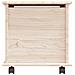 Cassapanca con Ruote ALTA 73x39,5x44 cm Legno Massello di Pino - Foto miniatura 7