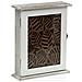 Armadietto Portachiavi Bianco Fogli Legno Mdf 6 X 25 X 19,5 Cm - Foto miniatura 1