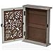 Armadietto Portachiavi Bianco Fogli Legno Mdf 6 X 25 X 19,5 Cm - Foto miniatura 3