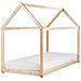 Letto Per Bambini Casa Legno Di Pino Tosse 90 X 200 Cm Marrone Chiaro - Foto miniatura 4