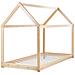Letto Per Bambini Casa Legno Di Pino Tosse 90 X 200 Cm Marrone Chiaro - Foto miniatura 6