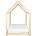 Letto Per Bambini Casa Legno Di Pino Tosse 90 X 200 Cm Marrone Chiaro - Foto miniatura 7