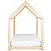 Letto Per Bambini Casa Legno Di Pino Tosse 90 X 200 Cm Marrone Chiaro - Foto miniatura 9