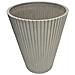 Vaso Tondo A Cono Da Esterno Giardino In Fibra Di Argilla Decorata A Righe Verticali 30x30x25 Cm Arnica - Black - Foto miniatura 1