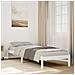Letto Extra Lungo Senza Materasso Bianco 100x220 Cm In Pino - Foto miniatura 1