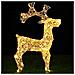 Renna Natalizia Luminosa 3D in Cristalli Acrilici 200 LED Bianco Caldo H. 90 cm - Foto miniatura 4