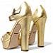 Scarpe Sandali Plateau Cinturino Alla Caviglia Cristallo Dorato - E... - Foto miniatura 4