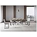 Tavolo allungabile 90x160/420 cm Plaker tortora gambe bianche - Foto miniatura 2