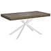 Tavolo allungabile 90x160/420 cm Plaker tortora gambe bianche - Foto miniatura 1