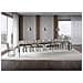 Tavolo allungabile 90x160/420 cm Plaker tortora gambe bianche - Foto miniatura 4