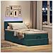 Pouf Letto Con Materasso E Led Verde Scuro 90x200cm In Velluto - Foto miniatura 3