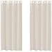 Tende In Voile Con Occhielli 2 Pz Crema 140x245 Cm - Foto miniatura 2