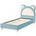 Letto Per Bambini Orsacchiotto Velluto Mailles 90 X 200 Cm Blu - Foto miniatura 3