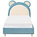 Letto Per Bambini Orsacchiotto Velluto Mailles 90 X 200 Cm Blu - Foto miniatura 4