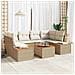 Set di Divani da Giardino con Cuscini Beige Polyrattan Acacia - Foto miniatura 2