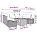 Set di Divani da Giardino con Cuscini Beige Polyrattan Acacia - Foto miniatura 9