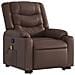 Poltrona Alzapersona Reclinabile Massaggio Marrone Similpelle - Foto miniatura 4