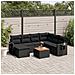 Set Divani da Giardino con Cuscini 8 pz Nero in Polyrattan - Foto miniatura 2