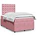 Giroletto a Molle con Materasso Rosa 120x190 cm in Velluto - Foto miniatura 2