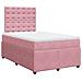 Giroletto a Molle con Materasso Rosa 120x190 cm in Velluto - Foto miniatura 3