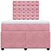 Giroletto a Molle con Materasso Rosa 120x190 cm in Velluto - Foto miniatura 6