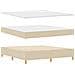 Letto a Molle con Materasso e Panchina Crema 180x200 cm Tessuto - Foto miniatura 3
