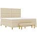 Letto a Molle con Materasso e Panchina Crema 180x200 cm Tessuto - Foto miniatura 8