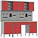 Set di 10 Pezzi per Banco da Lavoro in Acciaio Rosso di - Foto miniatura 1
